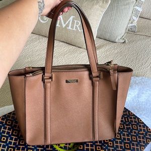 Kate Spade Saffiano Brown Leather Tote